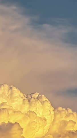 The Golden Clouds Gradually Darken, Shifting the Sky From Warmth to an Ominous Shade - Timelapse