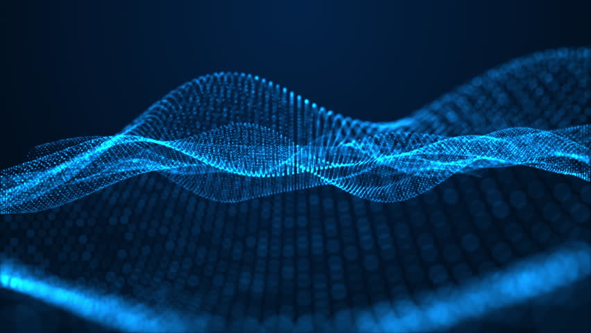 abstract blue wave line background