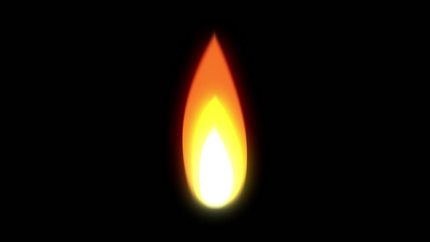 Animated Cartoon Fire Flame Effect Loop - Seamless and Transparent Alpha Channel