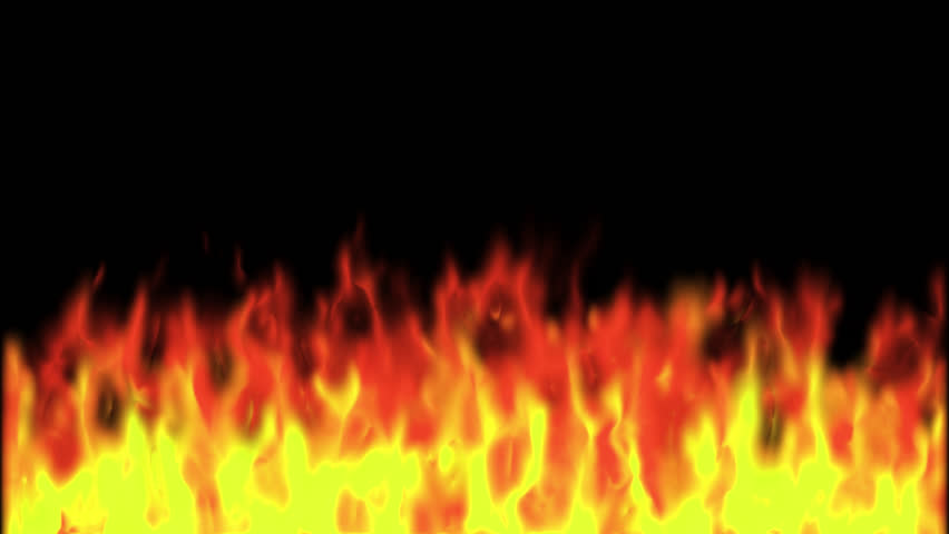 Seamless Loop of Fire Flames Animation with Alpha Channel