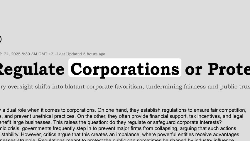 2025: Corporations, Headlines News Fast Sequence