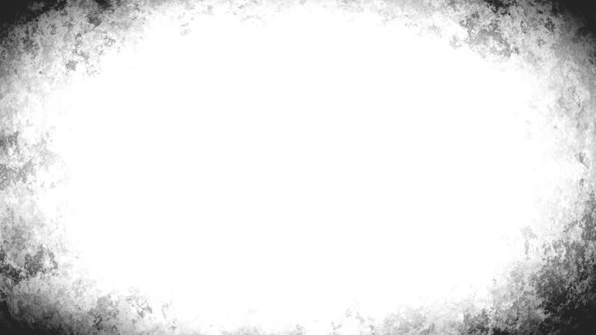 Grunge border expanding on white background, perfect for photo frames or video transitions