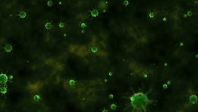 Animation of many viruses in the background. Bacteria moving in space. Animated virus cells under a microscope. Pathogens. Outbreak of bacteria and viruses, pathogens. Pandemic idea. 3D rendering. 4K  - Powered by Shutterstock - Get 15% off with code: PIKWIZARD15