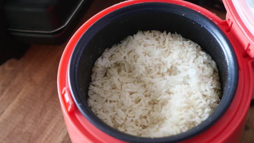Perfectly cooked rice in a rice cooker for a delicious meal