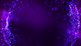 Abstract colorful background with bright neon particles in the shape of a ring or sphere. Abstract neon glowing frame with bright dots. Seamless looping animation
 - Powered by Shutterstock - Get 15% off with code: PIKWIZARD15