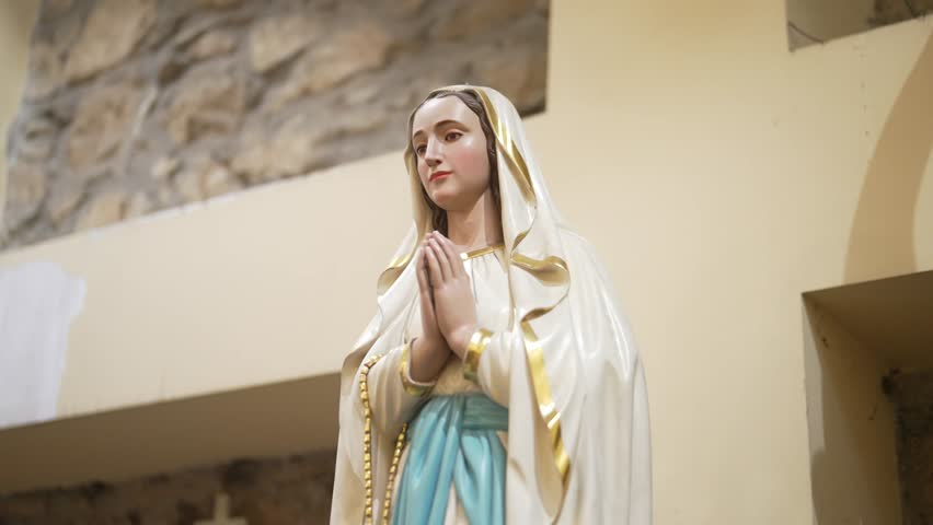 Close-Up of Praying Virgin Mary Figure