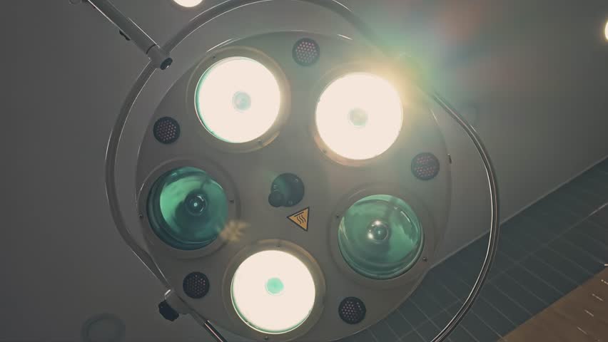 Modern Surgical LED Spotlight in Sterile Operating Theater
