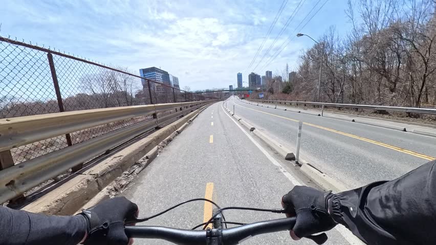 Mountain Bike Point Of View City Lakeside 