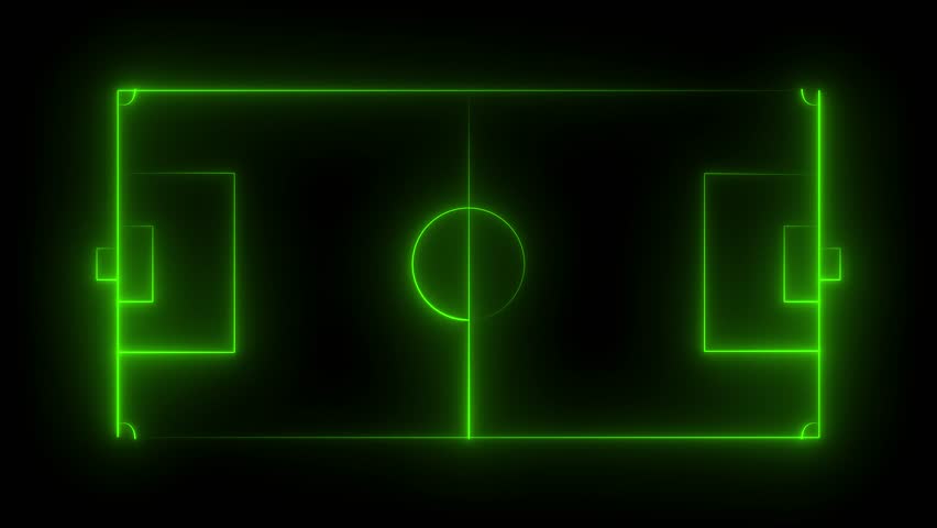 Soccer Field With Neon Lights Top View , Football pitch on a blackboard, Football tactics diagram. 4K Video motion graphic animation. - Powered by Shutterstock - Get 15% off with code: PIKWIZARD15