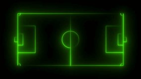 Soccer Field With Neon Lights Top View , Football pitch on a blackboard, Football tactics diagram. 4K Video motion graphic animation. - Powered by Shutterstock - Get 15% off with code: PIKWIZARD15