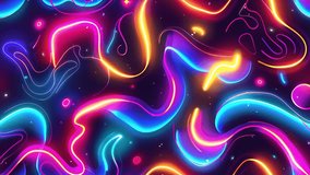 Seamless looping neon cartoon backgrounds with doodles, glowing patterns, and vibrant motion. Perfect for VJ loops, animations, and creative visuals. psychedelic, cyberpunk, stylized comic-style - Powered by Shutterstock - Get 15% off with code: PIKWIZARD15