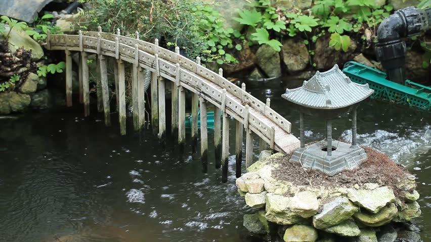bridge over a river in the forest