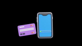  Animated 3d icon smartphone displaying credit card payment success. Suitable for finance blogs, online shopping articles, electronic payment visuals, and banking graphics - Powered by Shutterstock - Get 15% off with code: PIKWIZARD15