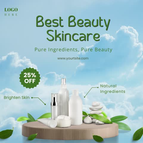 Organic Skincare product demo for brand, social media, advertise, and promote
