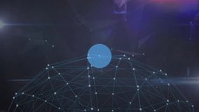 Network of connections and data processing animation with music and video icons. Technology, connectivity, digital, multimedia, streaming, communication - Powered by Shutterstock - Get 15% off with code: PIKWIZARD15