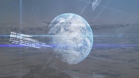 Animation of Earth with financial graphs and binary code for global data analysis. Technology, finance, analytics, digital, statistics - Powered by Shutterstock - Get 15% off with code: PIKWIZARD15