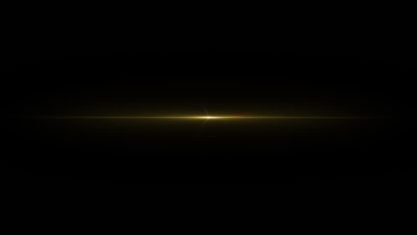 4K loop center gold red star aimation on black abstract background. Lighting lamp rays effect dynamic bright video footage. Gold glow star optical flare motion.