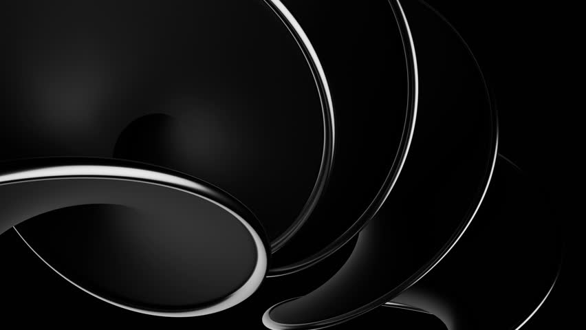 Abstract black futuristic swirl line. Looping animation background. 