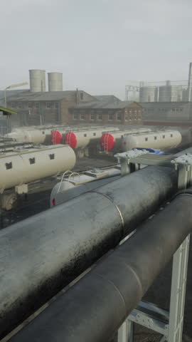 Details with the equipment in an oil refinery