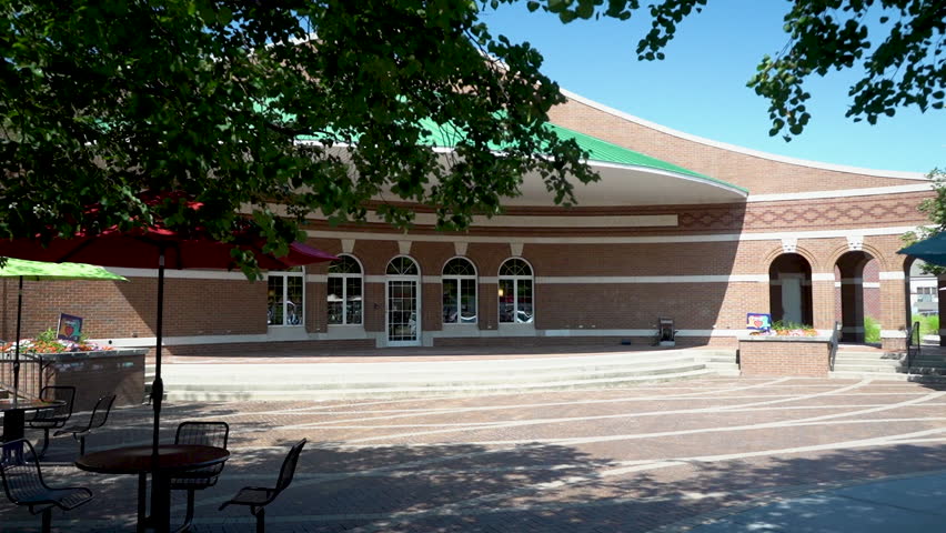 small outdoor amphitheatre by library park