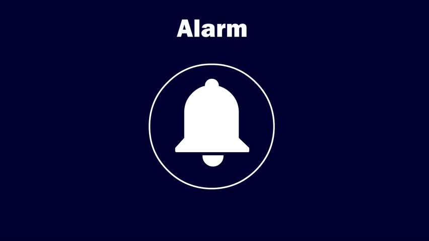 Alarm Bell Icon Animation Video, Simple Bell Icon Animation