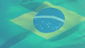 Swimming underwater, people with Brazilian flag animation overlay in vibrant scene. Diving, aquatic, athletics, national pride, teamwork, celebration - Powered by Shutterstock - Get 15% off with code: PIKWIZARD15
