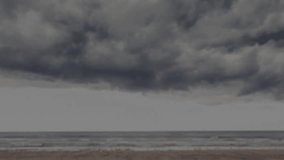 Network of connections and data processing animation over stormy beach scene. Technology, innovation, communication, futuristic, digital - Powered by Shutterstock - Get 15% off with code: PIKWIZARD15