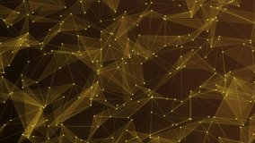 Abstract yellow plexus motion background. Plexus background with moving lines and dots, abstract futuristic network background. Big Data, Artificial Intelligence - Powered by Shutterstock - Get 15% off with code: PIKWIZARD15
