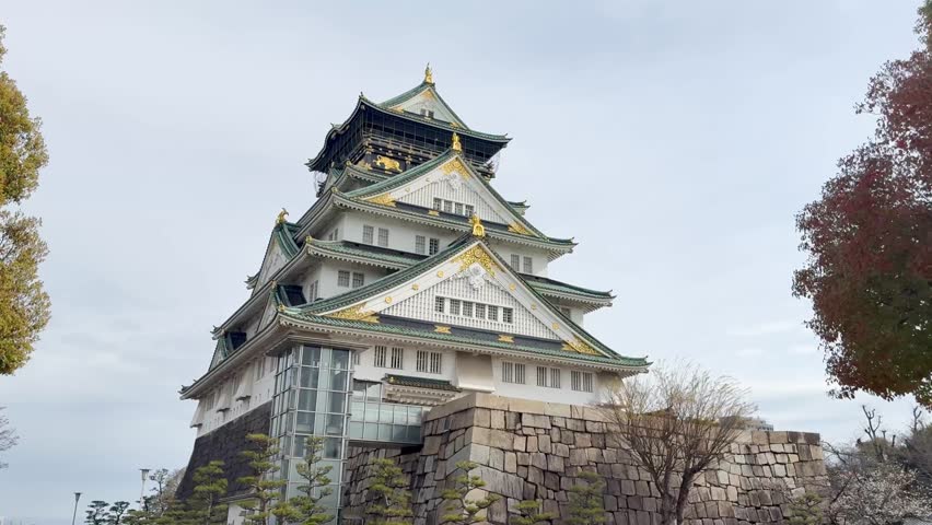 osaka japan Osaka Castle cherry blossoms spring 