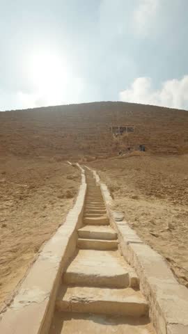 Ascending the ancient steps of the red pyramid