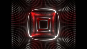 Red and White Neon Circle Lights in Square Frames Background VJ Loop in 4K - Powered by Shutterstock - Get 15% off with code: PIKWIZARD15