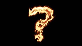 Burning Fire Question Mark Overlay features a dynamic, fiery question mark engulfed in intense flames, creating a striking and dramatic visual effect - Powered by Shutterstock - Get 15% off with code: PIKWIZARD15