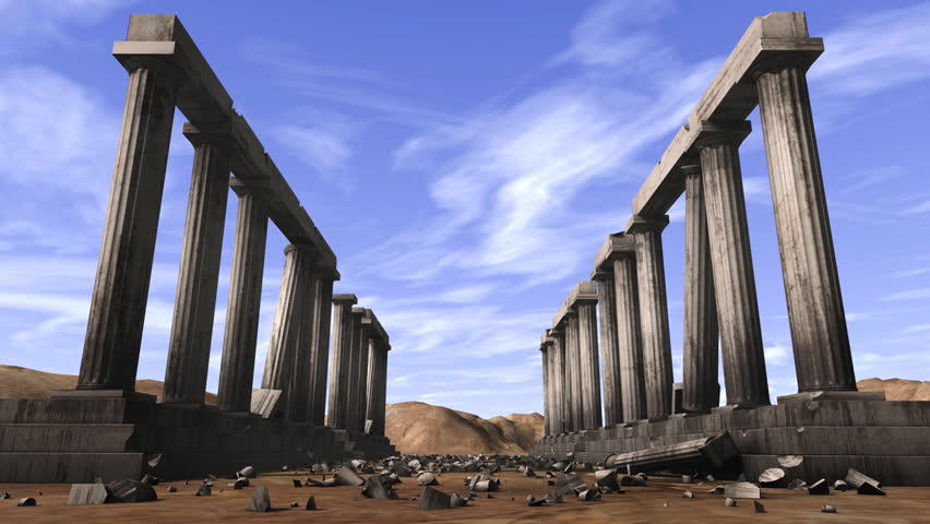 Abandoned Greek pillars