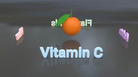3D Orange Falling with Rotating Vitamin - Powered by Shutterstock - Get 15% off with code: PIKWIZARD15