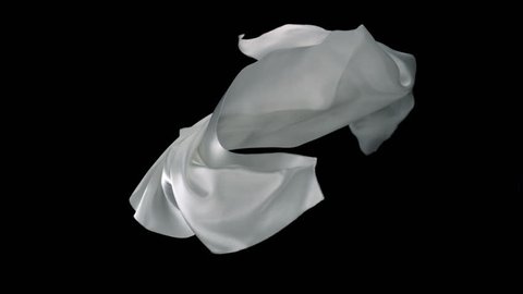 Flowing white cloth shooting with high speed camera, phantom flex.