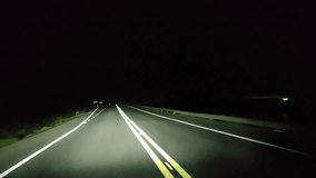 Driving in rural at night. Point of view by windshield and real time. - Powered by Shutterstock - Get 15% off with code: PIKWIZARD15