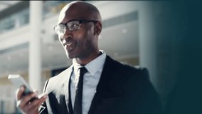 Phone call, finance hologram and businessman in office for communication on cryptocurrency share price. Contact, cellphone and African broker with trading overlay for online investment risk client. - Powered by Shutterstock - Get 15% off with code: PIKWIZARD15