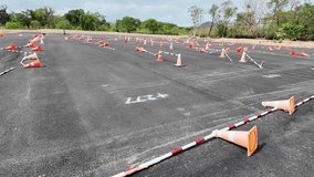 Red traffic cone on asphalt - Powered by Shutterstock - Get 15% off with code: PIKWIZARD15