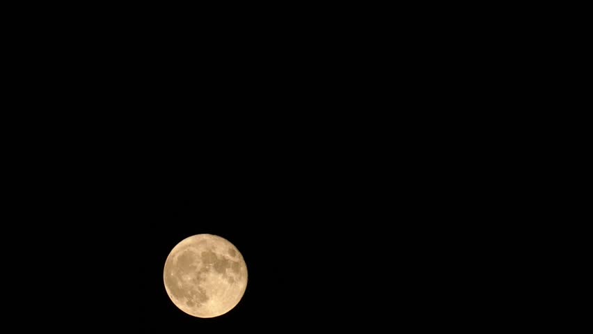 Bright moon is in the sky time lapse