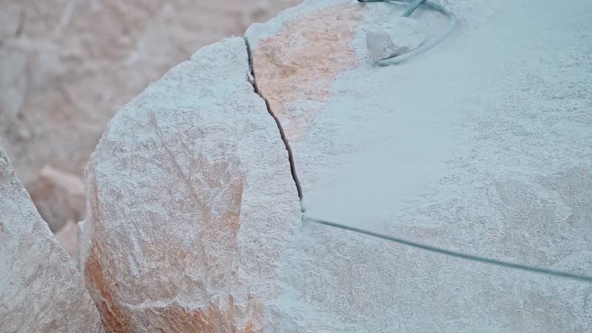 Stone Cutting with Diamond Wire
