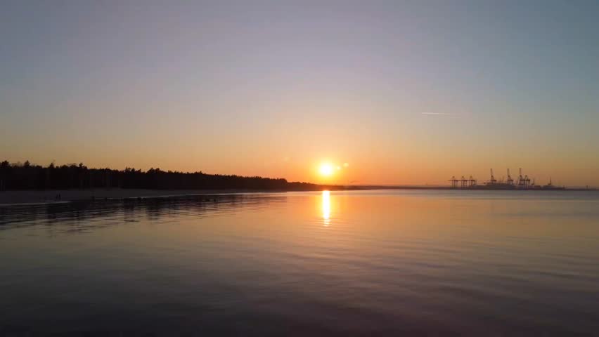 Wonderful sunset over the Baltic Sea.