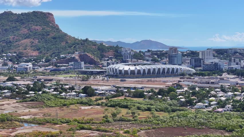 Spectacular aerial footage of Townsville Queensland Australia