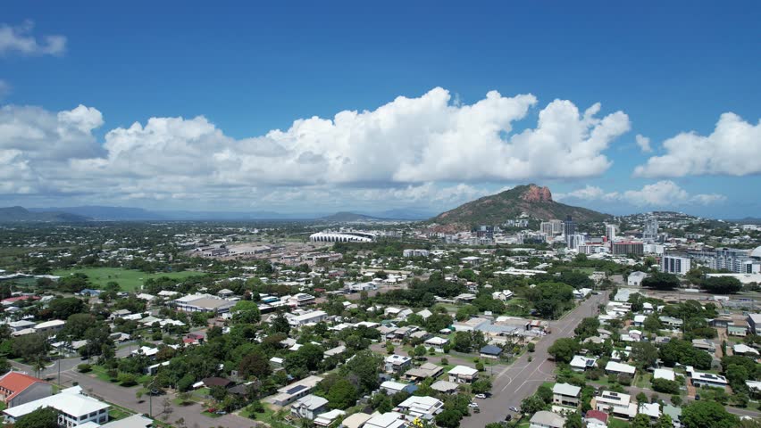 Spectacular aerial footage of Townsville Queensland Australia