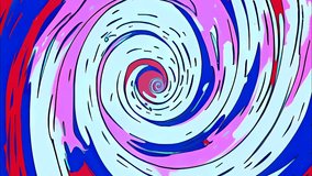 Cartoon-style animated spiral and radial pattern in vibrant colors. Hypnotic, abstract, and high-energy motion graphics perfect for dynamic backgrounds, comic-style effects, and psychedelic visuals. - Powered by Shutterstock - Get 15% off with code: PIKWIZARD15