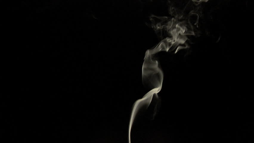 Smoke slow motion on black background