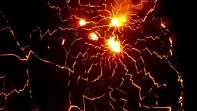 Close-up aerial view of a volcanic lava field with radiant cracks and glowing heat fissures. The molten landscape highlights geothermal energy and volcanic activity. - Powered by Shutterstock - Get 15% off with code: PIKWIZARD15