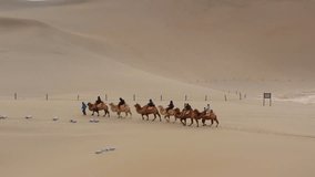 sunny evening time desert dunes aerial panorama 4k china - Powered by Shutterstock - Get 15% off with code: PIKWIZARD15