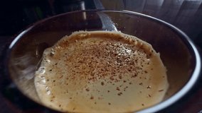 Cappuccino And Cinnamon Сardamom Coffee Shop.Coffee Macchiato On Breakfast .Milk Foam Cappuccino Latte Cafe Bar.Pours Cinnamon And Cardamom In Coffee Shop Cappuccino And Stirring Sugar Froth Milk Foam - Powered by Shutterstock - Get 15% off with code: PIKWIZARD15