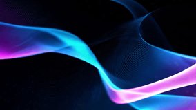 Flowing particle wave animation in 4K with gradient colors of blue and fuchsia. Seamless loop. - Powered by Shutterstock - Get 15% off with code: PIKWIZARD15