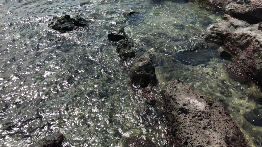 Sea in Hanga Roa, Easter Island, Rapa Nui, Polynesia, Chile, Latin America.